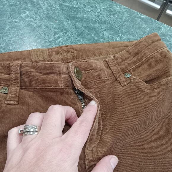 Kut From the Kloth Women's Tan Corduroy Pants Mid-Rise Straight Stretch Size 8 - Picture 5 of 16